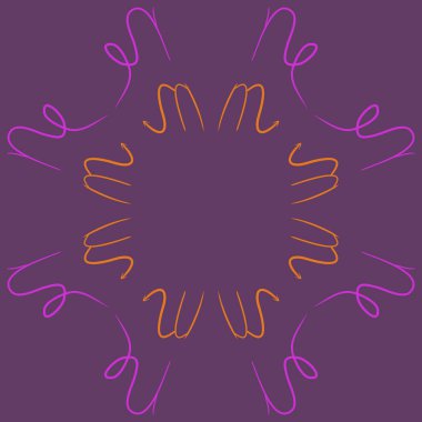 Soyut basit kaligrafi dikişsiz desen