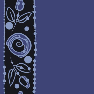 Basit çiçek elementleri ile dikişsiz desen