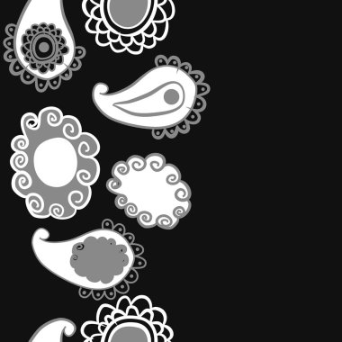 Paisley süs ile dikişsiz soyut desen