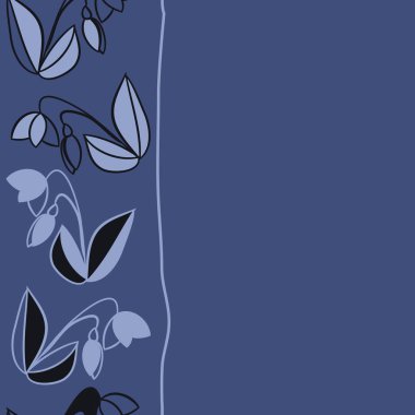 çizgi sanat çiçekleri ile dikişsiz etnik desen