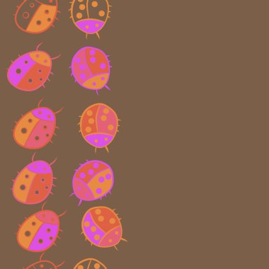 uğur böcekleri karikatür vektör illüstrasyon