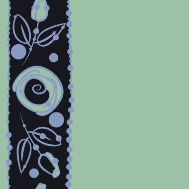 Basit çiçek elementleri ile dikişsiz desen