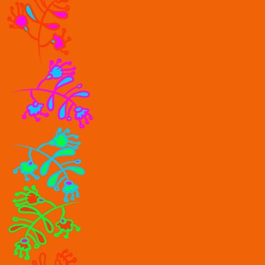 kopya alanı ile soyut basit çiçek deseni