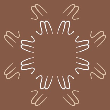 Soyut basit kaligrafi dikişsiz desen