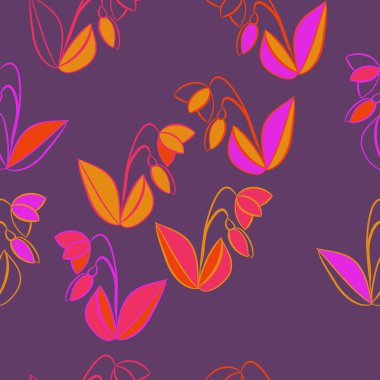 Soyut renkli çiçek seamless modeli