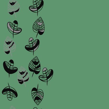 Soyut renkli yaprakları Dikişsiz deseni