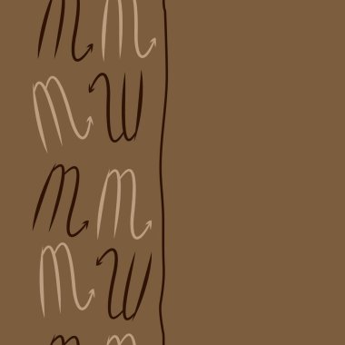 oklu m harflerinin soyut vektör illüstrasyonu, kopya alanı