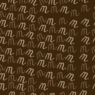 Dağınık sembollerle kesintisiz soyut desen