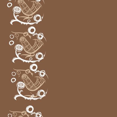 Soyut basit kuşlar Dikişsiz desen