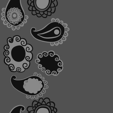 Paisley süs ile dikişsiz soyut desen