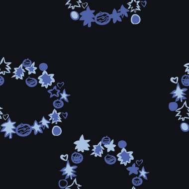 Soyut basit çelenk Dikişsiz desen