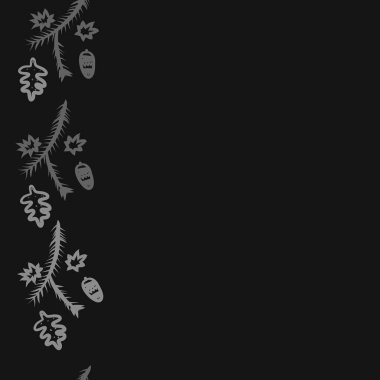 Çizgi sanat bitkileri ile dikişsiz etnik desen