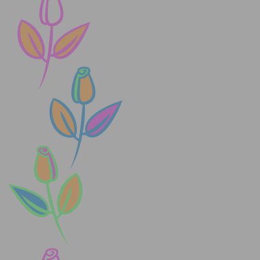 Sorunsuz gül deseni. Vektör çizim