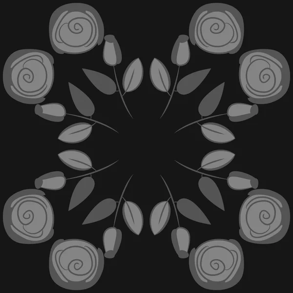 Abstrakt Mönster Med Färgade Blommor Och Löv — Stock vektor