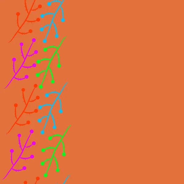 Modèle Sans Couture Branches Colorées Abstraites — Image vectorielle