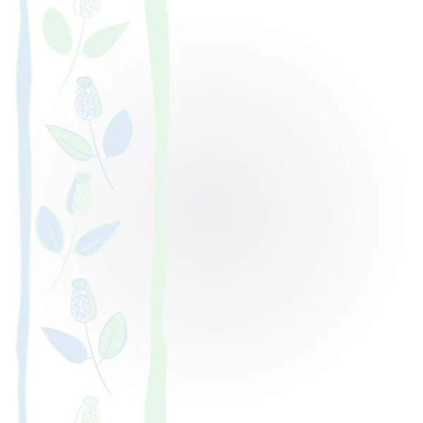 葉を持つ抽象的な単純な枝のシームレスなパターン — ストックベクタ