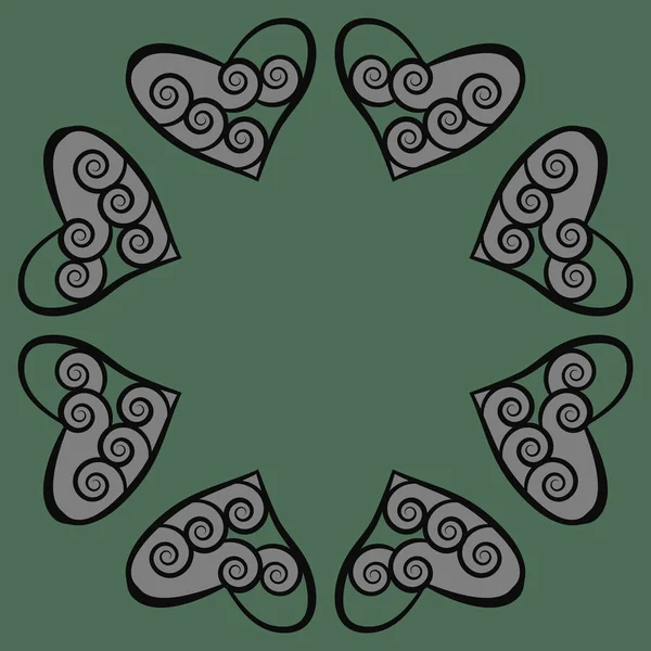 Бесшовный Рисунок Абстрактных Простых Сердец Волнами — стоковый вектор