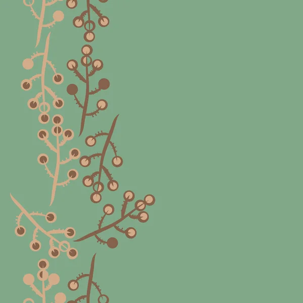 无缝的民族模式与线艺术植物 — 图库矢量图片