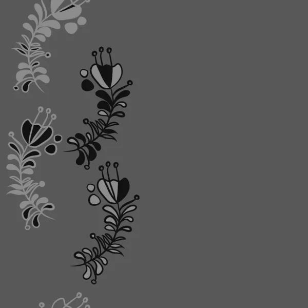 Hladký Vzor Abstraktních Jednoduchých Květin — Stockový vektor