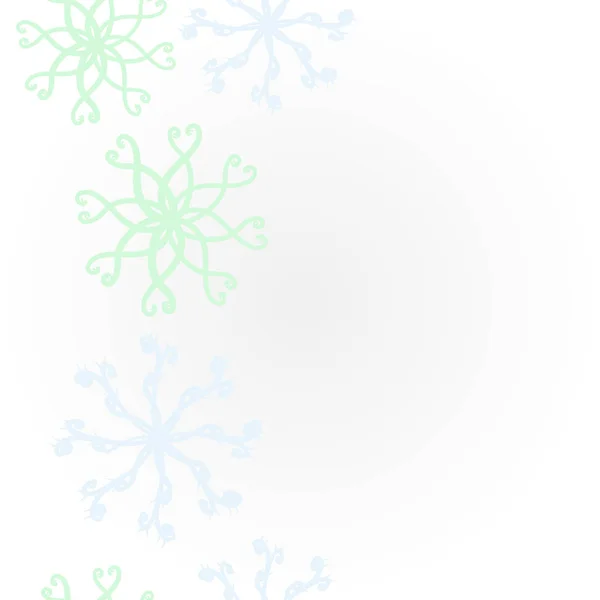 Seamless Pattern Simple Colorful Snowflakes — Stock Vector