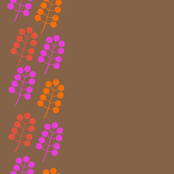 Abstracto Patrón Floral Simple Con Espacio Copia — Vector de stock