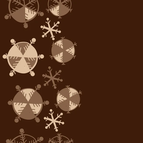 Seamless Pattern Winter Motif Snowflakes Doodles — Stock Vector