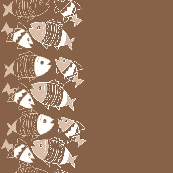 Patrón Creativo Con Peces Lindos Fondo — Vector de stock