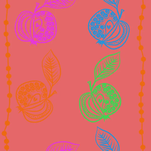 Patrón Sin Costuras Manzanas Simples Abstractas — Archivo Imágenes Vectoriales