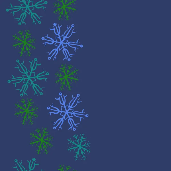 Naadloze Patroon Van Winter Motief Sneeuwvlokken Doodles — Stockvector