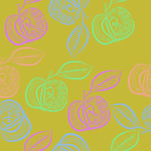 Modèle Abstrait Sans Couture Avec Des Fruits — Image vectorielle