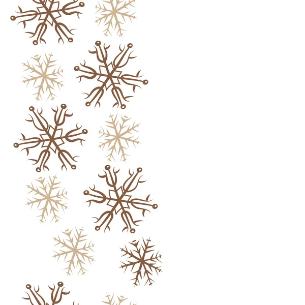 Безшовний Візерунок Зимового Мотиву Сніжинки Каракулі — стоковий вектор