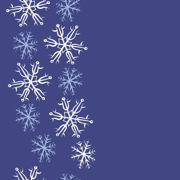 Patrón Sin Costuras Motivos Invierno Copos Nieve Garabatos — Archivo Imágenes Vectoriales