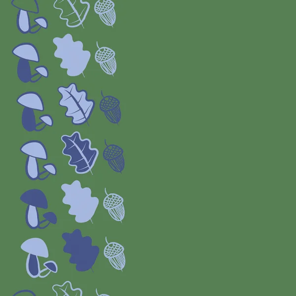 橡木卡通叶子 矢量插图橡木种子和复制空间 — 图库矢量图片