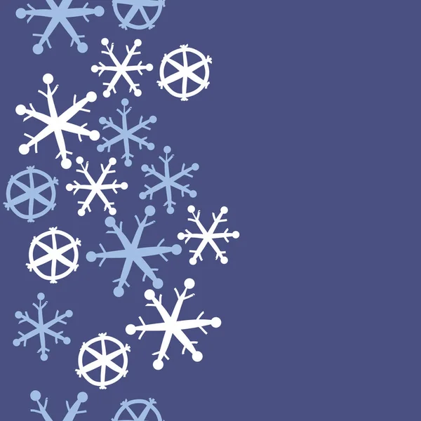 Seamless Pattern Abstract Simple Snowflakes — Stock Vector