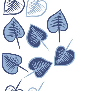 Yaprakları ile dikişsiz soyut desen, modern arka plan