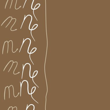 oklarla m ve n harflerinin soyut vektör illüstrasyonu, kopya alanı