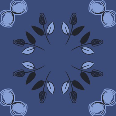 gül vektör illüstrasyon ile daire dikişsiz desen 