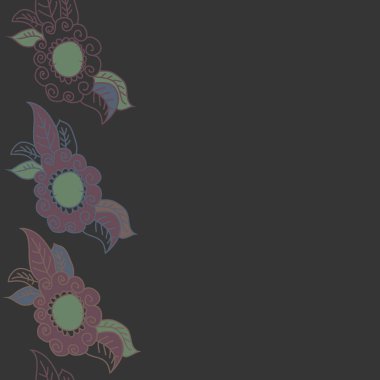 Soyut basit çiçeklerin kusursuz deseni