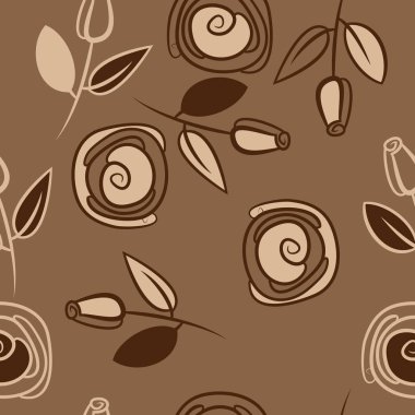 Soyut basit güllerin kusursuz deseni