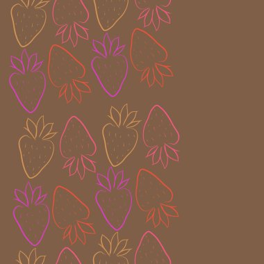 Dikişsiz çilek deseni. Vektör çizimi