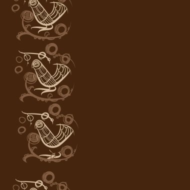 Soyut basit kuşlar Dikişsiz desen