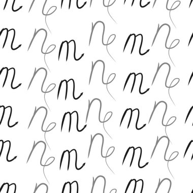 Akrep, oğlak burçlarının dikişsiz deseni. Vektör çizimi