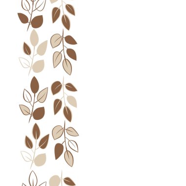 Yapraklarla soyut basit dalların kusursuz deseni