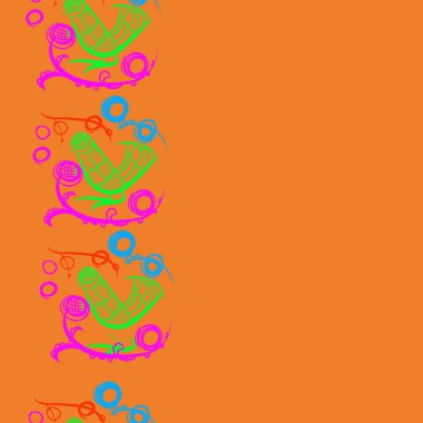 Soyut basit kuşlar Dikişsiz desen