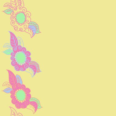 Soyut basit çiçeklerin kusursuz deseni