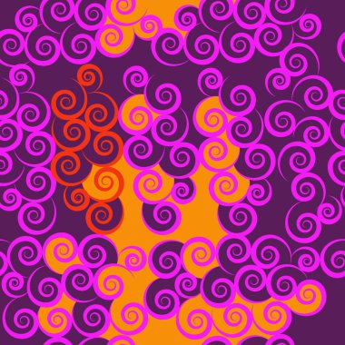 soyut spiral elemanlar ile kesintisiz desen