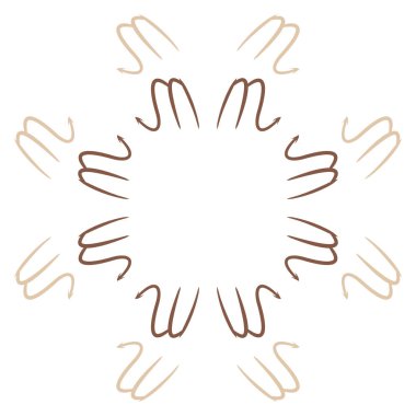 Soyut basit kaligrafi dikişsiz desen