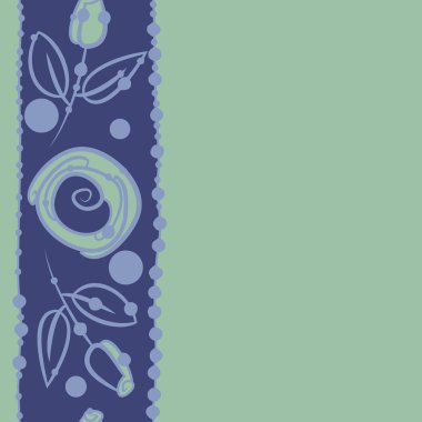 Basit çiçek elementleri ile dikişsiz desen