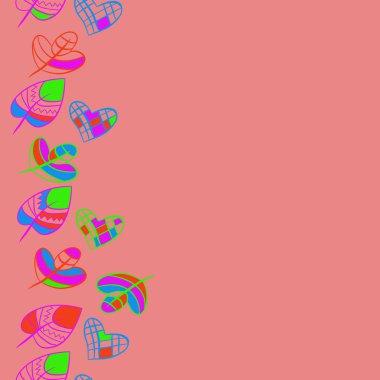 Soyut renkli yaprakları Dikişsiz deseni