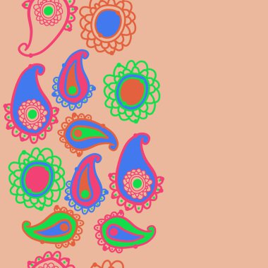 kopya alanı ile soyut basit çiçek deseni